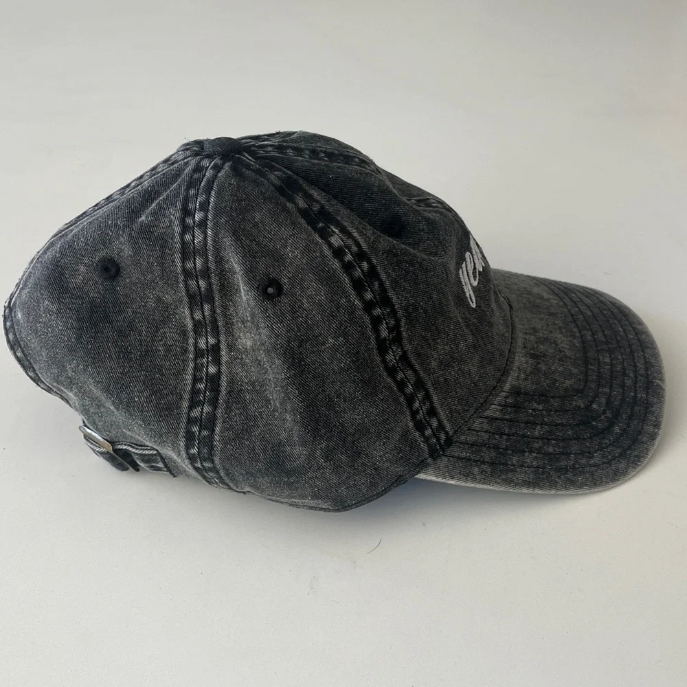 OTTO Black Denim Cap with Embroidered Logo - Picture 2 of 6